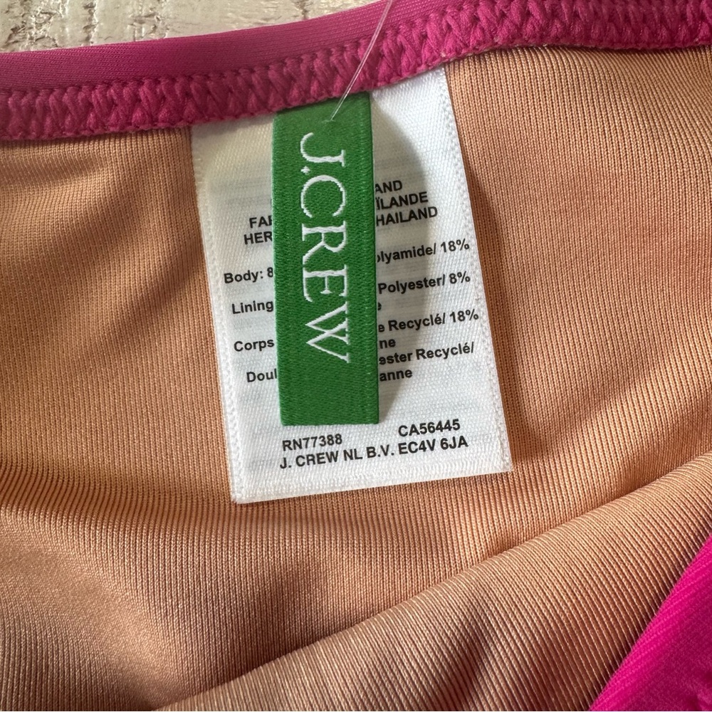 J.Crew Heritage 1989 Bikini Bottom NWT size Medium Radiant Fuchsia High-Leg - Picture 5 of 12